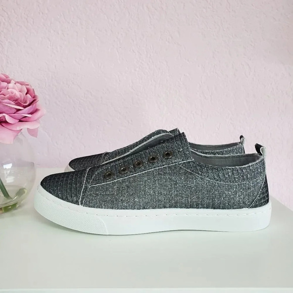 BAMBOO Pewter Glitter Slip-On Sneaker - Picture 5 of 6